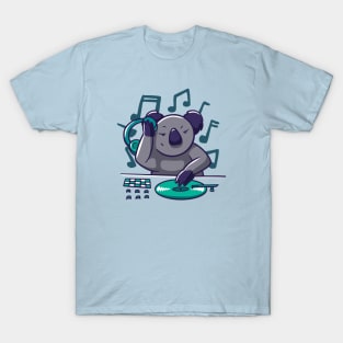 Cute Cartoon Koala DJ T-Shirt